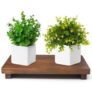 lot 13189 image: Wood Riser for Display Walnut Wood Pedestal Stand, Farmhouse Decor Soap Tray, Displays Your Plant Bottles Candles for Your Home Kitchen (Large, 12 x 7.1 x1.57Inch)