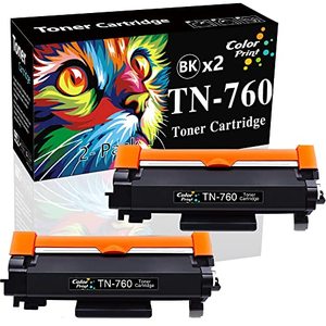 lot 13197 image: COLOR PRINT Compatible Toner Cartridge Replacement for Brother TN760 TN-760 TN-730 TN730 TN770 Work with DCP-L2550DW HL L2350DW L2390DW L2395DW L2370DWXL MFC L2710DW L2750DWXL Printer (2-Pack,Black)