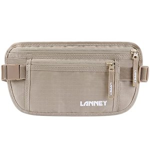 lot 13213 image: Money Belt for Travel, Slim RFID Blocking Women and Men Hidden Travel Pouch Under Clothes, Passport Holder Protect Cash, Documents, Credit Card, Bonus 2 RFID Sleeves