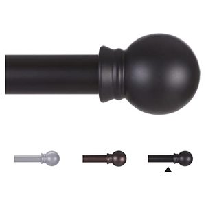 lot 13225 image: Thestoa Curtain Rods for Windows 48 to 84-92 inch, 58 Matte Black Curtain Rods, Stainless Steel Small Curtain Rods for Bedroom, Living Room,Kitchen,Farmhouse, Outdoor Curtain rod Black