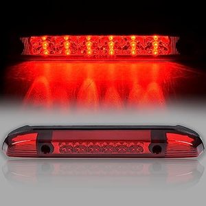 lot 13250 image: PIT66 LED 3rd Brake Lights Compatible with 2001-2004 Nissan Frontier Rear High Mount Stop Parking Lights Assembly Third Brake Cargo Lamps White housing Red Lens