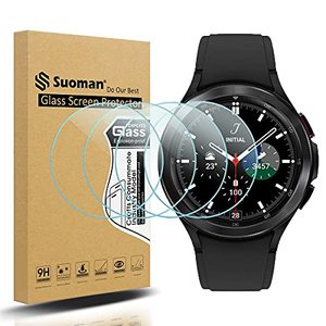 lot 13265 image: Suoman 4-Pack for Samsung Galaxy Watch 4 Classic 46mm Tempered Glass Screen Protector for Galaxy Watch 4 Classic 46mm Smartwatch 2.5D 9H Hardness Anti-Scratch