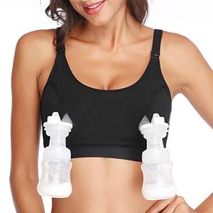 lot 13748 image: Lupantte Hands Free Pumping Bra, Breast Pump Bra, Adjustable Breastfeeding Nursing Bra for Holding Breast Pumps Like Spectra, Lansinoh, Philips Avent, Ameda, Bellababy,etc. (X-Large, Black)