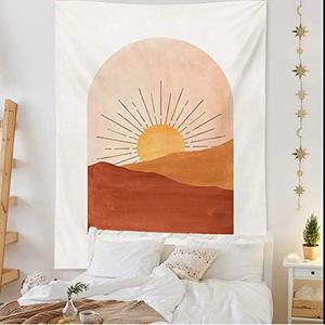 lot 13749 image: Finduat Sun Tapestry for Bedroom Aesthetic Bohemian Decor Wall Tapestry For Bedroom, Dorm & Living Rooms Bohemian Tapestry Art with Sun Elements (59.1 x 51.2)