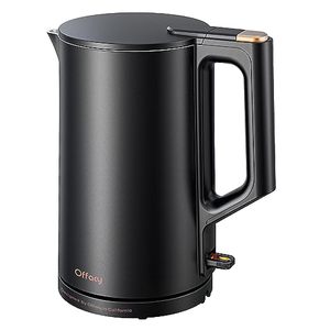lot 14146 image: Electric Kettle, 304 Stainless Steel Interior, BPA-Free, Double Wall 1.5L Hot Water Boiler, 1500W Tea Kettle with Auto Shut-Off & Boil Dry Protection, Cordless Base & LED Indicator