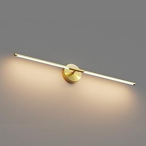 lot 14148 image: Ralbay 32.7inch Gold Bathroom Wall Sconce,Modern Bathroom Light Fixtures 24W LED Wall Light for Bedroom Hallway 3000K Warm Light