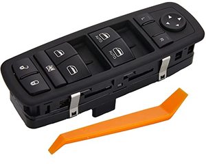 lot 14158 image: ZAPOSTS Power Window Switch Fits for2012-2017 Dodge Grand Caravan,2012-2016 Chrysler Town & Country.Driver Side Control Door vidrios Master Switch.68110871AA.Back 3 pins0 PINS(Green Light)