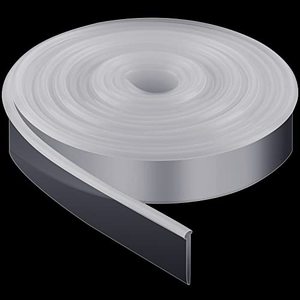lot 14166 image: Shower Door Bottom Seal 108 Inch Shower Door Seal Strip Silicone Shower Bottom Waterproof Door Sweep Replacement Seal for Home Bathroom Shower (Clear, Simple Style)