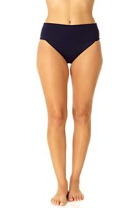 lot 14175 image: Anne Cole Womens Standard Soft Band High Waist Bottom, Navy, medium