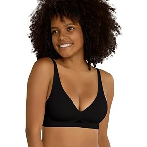 lot 14177 image: Niidor Seamless Wireless Bra V Neck Invisible Comfort Bra Breathable Wirefree Bralette Thin Soft Everyday Bra for Women