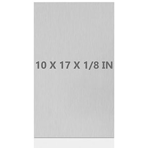 lot 14187 image: 6061 T651 Aluminum Sheet Metal 10 x 17 x 18 (0.125�) Inch Plain Thin Aluminum Plate Covered with Protective Film, Heat Treatable Rectangle 3MM Aluminum Metal Plate for Industrial, Crafting