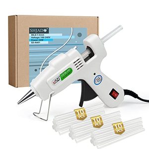lot 14209 image: SHJADE Hot Glue Gun with 30 Glue Sticks, Fast Preheating Hot Melt Gun, Mini Glue Gun Kit for Kids DIY School Craft Projects and Quick Home Repairs, 20W White