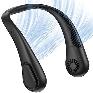lot 14216 image: YONHISDAT Neck Air Conditioner - Portable 3-Speed Neck Fan for Women Men, Hands-Free Personal Air Conditioner, Wearable Personal Air Cooler, Rechargeable Neck Cooler for Home Work Outdoors Indoors, black
