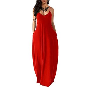 lot 14238 image: Fussangshu Womens Summer Maxi Dress Long Dress Casual Boho Sleeveless Strap Smocked Tiered Long Beach Sun Dresses. Large