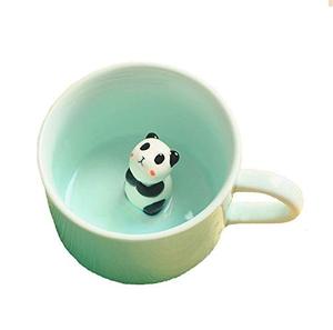 lot 14252 image: 3D Coffee Mug Cute Animal Inside Cup Cartoon Ceramics Figurine Teacup Christmas Birthday Gift for Boys Girls Kids - Party Office Morning Mugs for Tea Juice Milk Chocolate Cappuccino(3D Panda Cup)