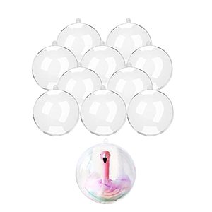lot 14283 image: ZUOKEMY 10 Pcs 3.14 inch Filling Transparent Plastic Decorative Call DIY Craft Ball Transparent Ball Christmas, Birthday, Wedding, Party and Home Decoration Ornaments ((3.1480mm))