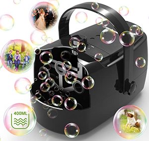 lot 14305 image: Bubble Machine Durable Automatic Bubble Blower, 18000 Big Bubbles Per Minute Bubbles for Kids Toddlers Bubble Maker Operated by Plugin or Batteries Bubble Toys for Indoor Outdoor Birthday Party