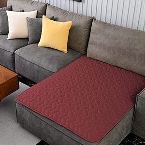 lot 14313 image: Ameritex Pet Bed Cover Dog Bed Blanket for Sofa and Furniture Waterproof New Pattern Design (40x50 Inch, Burgundy)
