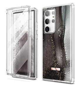 lot 14320 image: SURITCH for Samsung Galaxy S23 Ultra Case, Built-in Screen Protector Dual-Layer Protection  Full Protection Shockproof Rugged Bumper Phone Cover for Samsung S23 Ultra 6.8 Inch - Black Marble