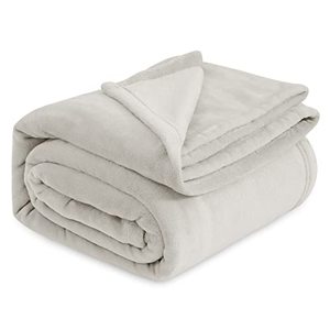 lot 14333 image: Bedsure Fleece Blanket Queen Blanket Linen - 280GSM Soft Lightweight Plush Cozy Blankets for Bed, Sofa, Couch, Travel, Camping
