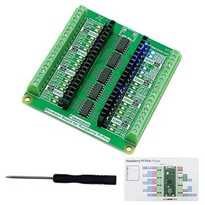 lot 14344 image: FREENOVE Breakout Board for Raspberry Pi PicoPico HPico W, Terminal Block Shield with Pin Header, GPIO Status LED