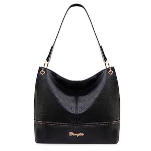 lot 14349 image: Wrangler Hobo Bags for Women Leather Tote Bag Shoulder Bag Top Handle Satchel Purses and Handbags WG20-918BK