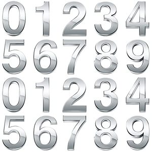 lot 14351 image: Hotop Pieces Mailbox Numbers for House Outside 0-9 Door Numbers, Room Number Door Signs Self Adhesive Door Address Number Sticker Room Number for Office Wall Apartment Decorative (Silver, 2 Inch)