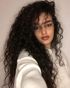 lot 14371 image: Fencca Long Curly Black Wigs for Women Black Wavy Wig Natural Looking Loose Wave Hair Glueless Heat Resistant Synthetic Wig Hair Replacement Wig