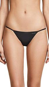 lot 14402 image: Calvin Klein Womens Sleek String Bikini Panty, Black, Small