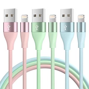 lot 14404 image: MenoSupp iPhone Charger Apple MFi Certified 3Pack 10FT Lightning Cable Fast Charging iPhone Charger Cord Compatible with iPhone 13 12 11 Pro Max XR XS X 8 7 6 Plus SE and More (Multi-Color)