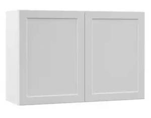 lot 54644 image: Hampton Bay Designer Series Melvern Assembled 36x24x12 in. Wall Bridge Kitchen Cabinet in White