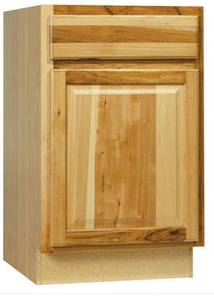 lot 54647 image: Hampton Bay Hampton Assembled 21x34.5x24 in. Base Kitchen Cabinet with Ball-Bearing Drawer Glides in Natural Hickory