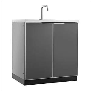 lot 54648 image: NewAge Outdoor Kitchen 32-Inch Aluminum Sink In Slate Gray - 65201