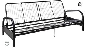 lot 54667 image: DHP Vermont Metal Futon Frame, Classic Design, Full Sized - Black