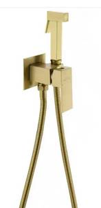 lot 54676 image: Boyel Living (Brand Rating 3.85) Wall Mount Single-Handle Handheld Bidet Sprayer with Handle and Mixer Body in Brushed Gold
