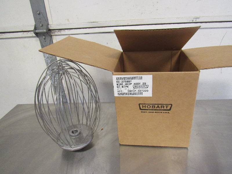 lot 1077 image: Brand New In Box Hobart 20 Qt Stainless Wire Whip