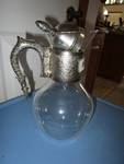 Silver and Glass Coffee Pitcher