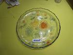 Glass Platter with Flowers