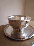 Wallace Silver-plate Punch Bowl with Tray Circa 1940