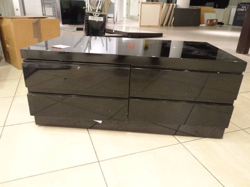 lot 1177 image: Gloss Black Merchandise Storage Drawer Unit