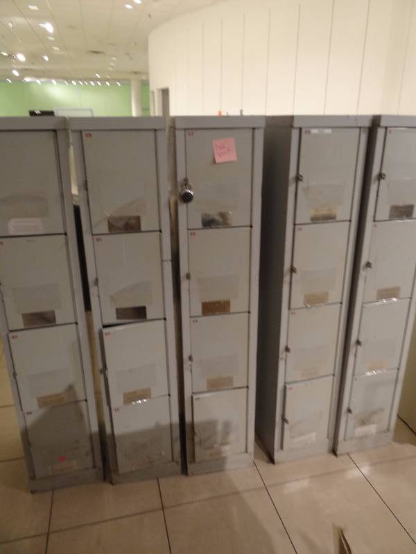 lot 1209 image: (5) 4-Door Upright Locker System