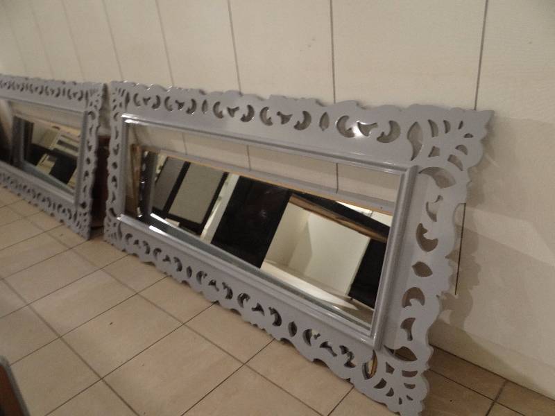 lot 1211 image: Pair of 8ft Matching Decorative Mirrors