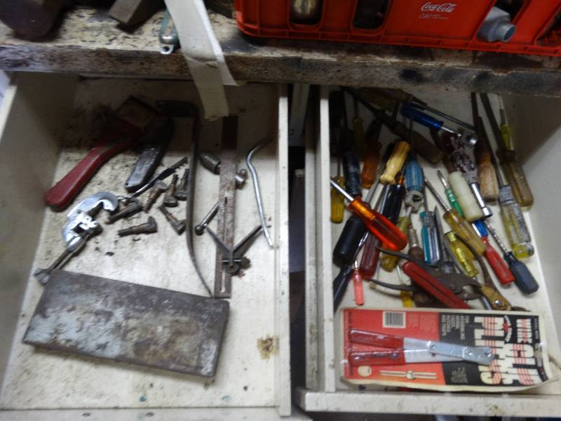 lot 278 image: 2 drawers of contents- hand tools