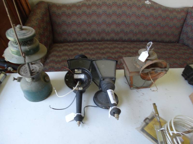 lot 175 image: wall lights, lantern