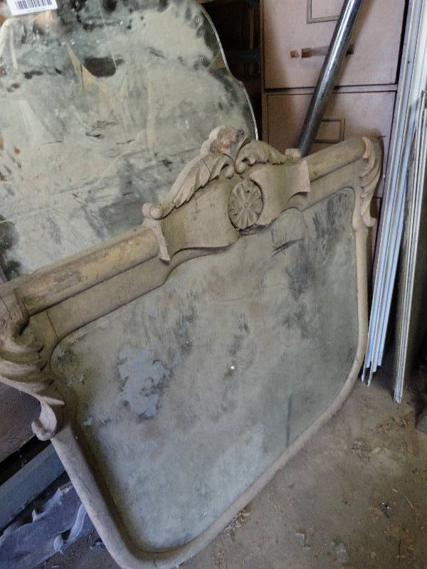 lot 368 image: 2 old wood framed mirrors.