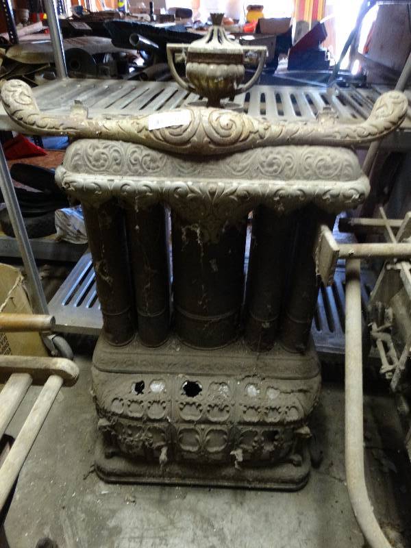 lot 374 image: Antique wood burning stove