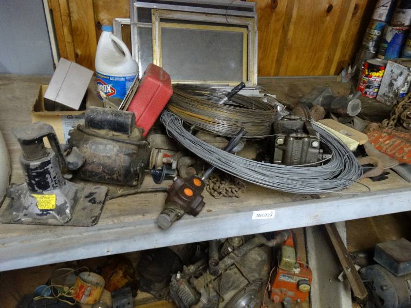 lot 381 image: Delco motor-single phase, jack, wire cable, chain