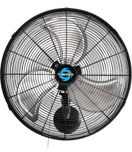 lot 13607 image: Tornado 20 Inch Pro Series High Velocity Oscillating Wall Mount Fan For Industrial, Commercial, Residential Use 3 Speed 5250 CFM UL Safety Listed