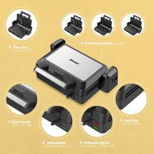 lot 13628 image: Domaya Multi-Functional Sandwich Grill Waffle Maker