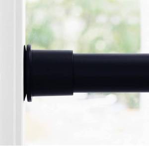 lot 13643 image: NICETOWN Black Room Divider Tension Curtain Rod for Windows 66 to 120, Inside Mount Extendable Curtain Rod, Super Large Non-Slip Plate Spring Shower Rod, Rust-Resistance Bathroom Rod, 80 - 120